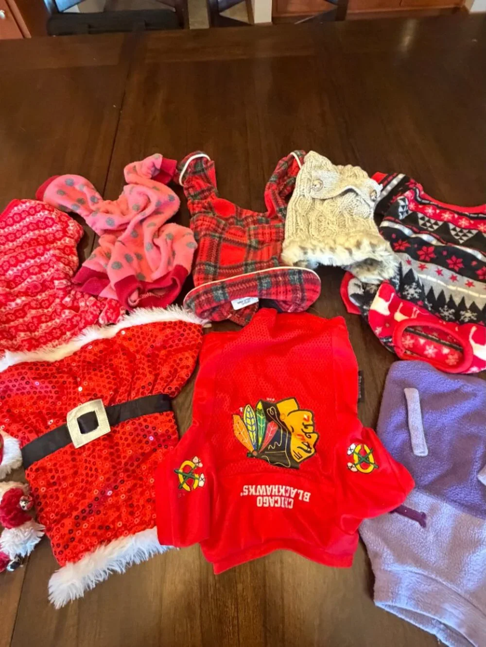 Small Dog Sweaters Outfits Winter Christmas 10 pieces, Size Small and XS